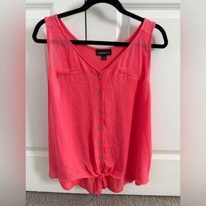 Women's Pink Sleeveless Top